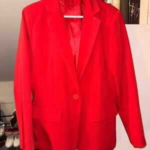 Red Women's Blazer